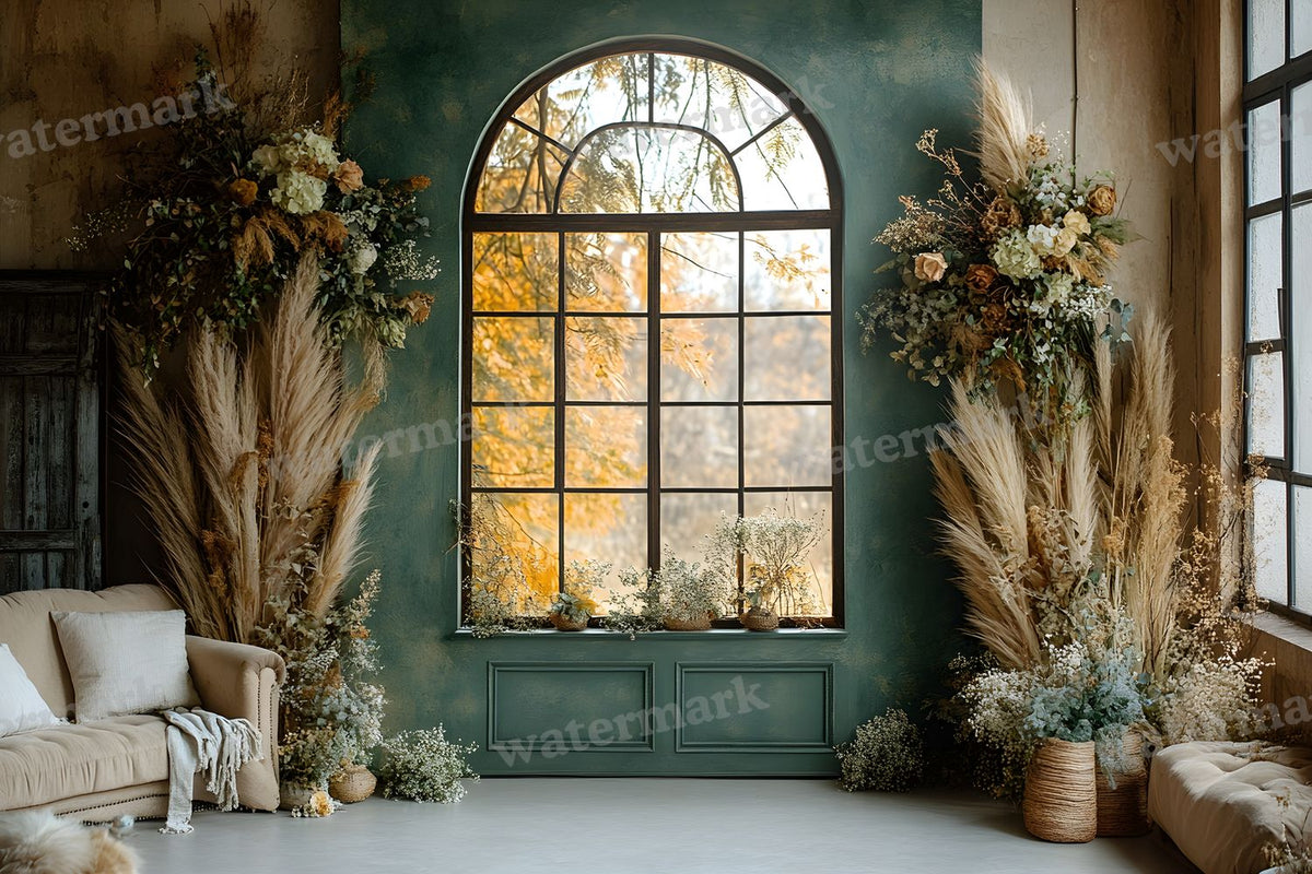 Boho Olive Arch Backdrop Images