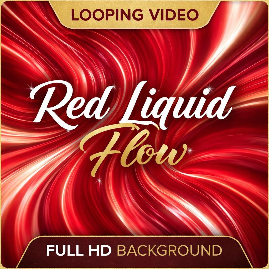 Red Abstract Liquid Loop Background | Seamless Animated Video | Red Video Background for Edits, Social Media, VJ, YouTube