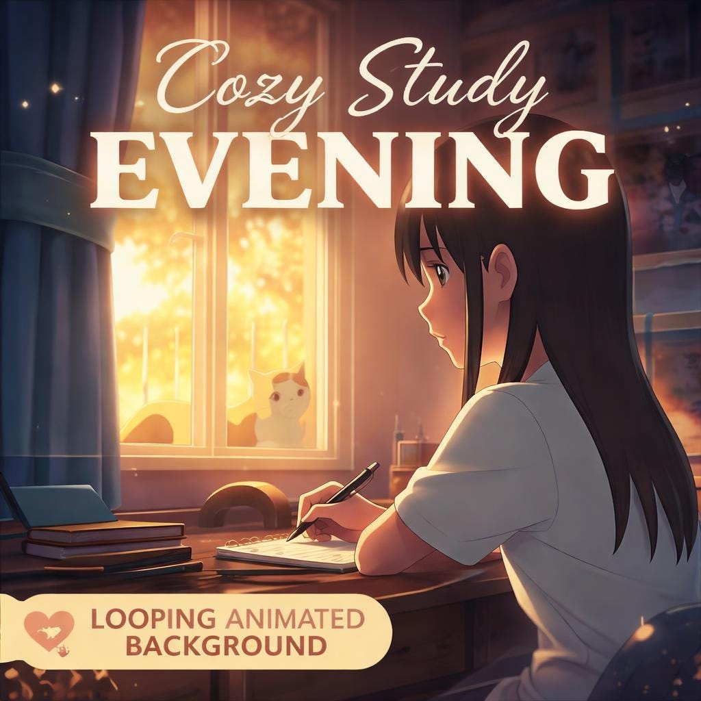 Anime Background Loop | Study Girl Window Animated Background | Seamless Loop Video for Study and Chill
