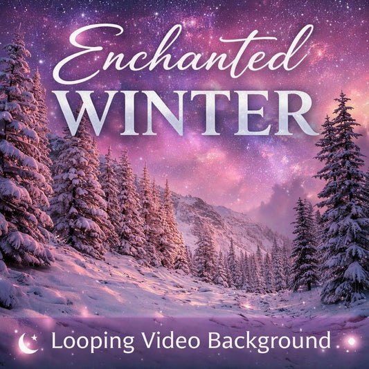 Winter Night Sky Loop | Cozy Snow Forest Background, Cloudy Night Ambience | Lo-fi Nature Video for Streams & Study