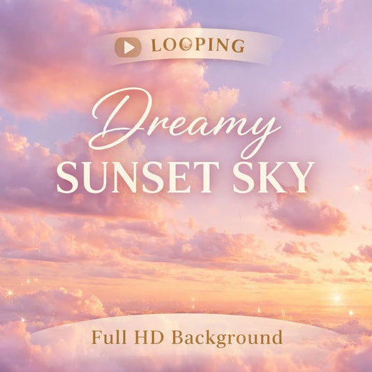 Sunset Pink Clouds Loop Video | Aesthetic Sky Background, Celestial Space | Animated Background for YouTube, Streaming, Overlays