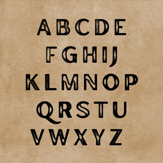 Letter Canva Frames - Drag and Drop Frames -  Distressed Fillable Alphabet Font Letters PNG Canva Frame Alphaset Doodle Templates
