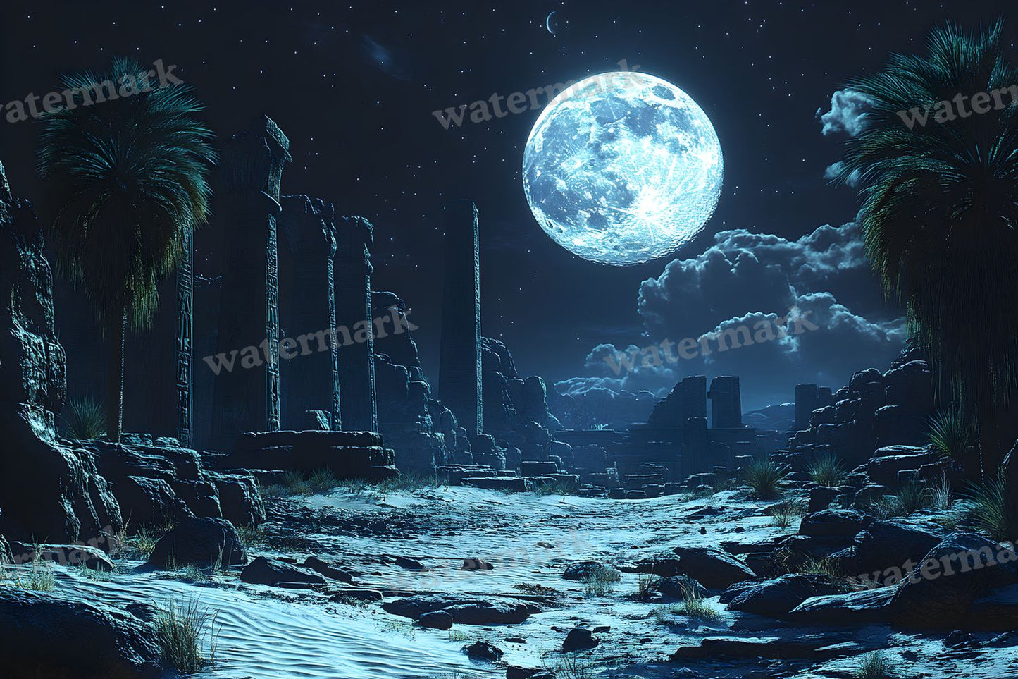 Ancient Egyptian Night Backdrop Images