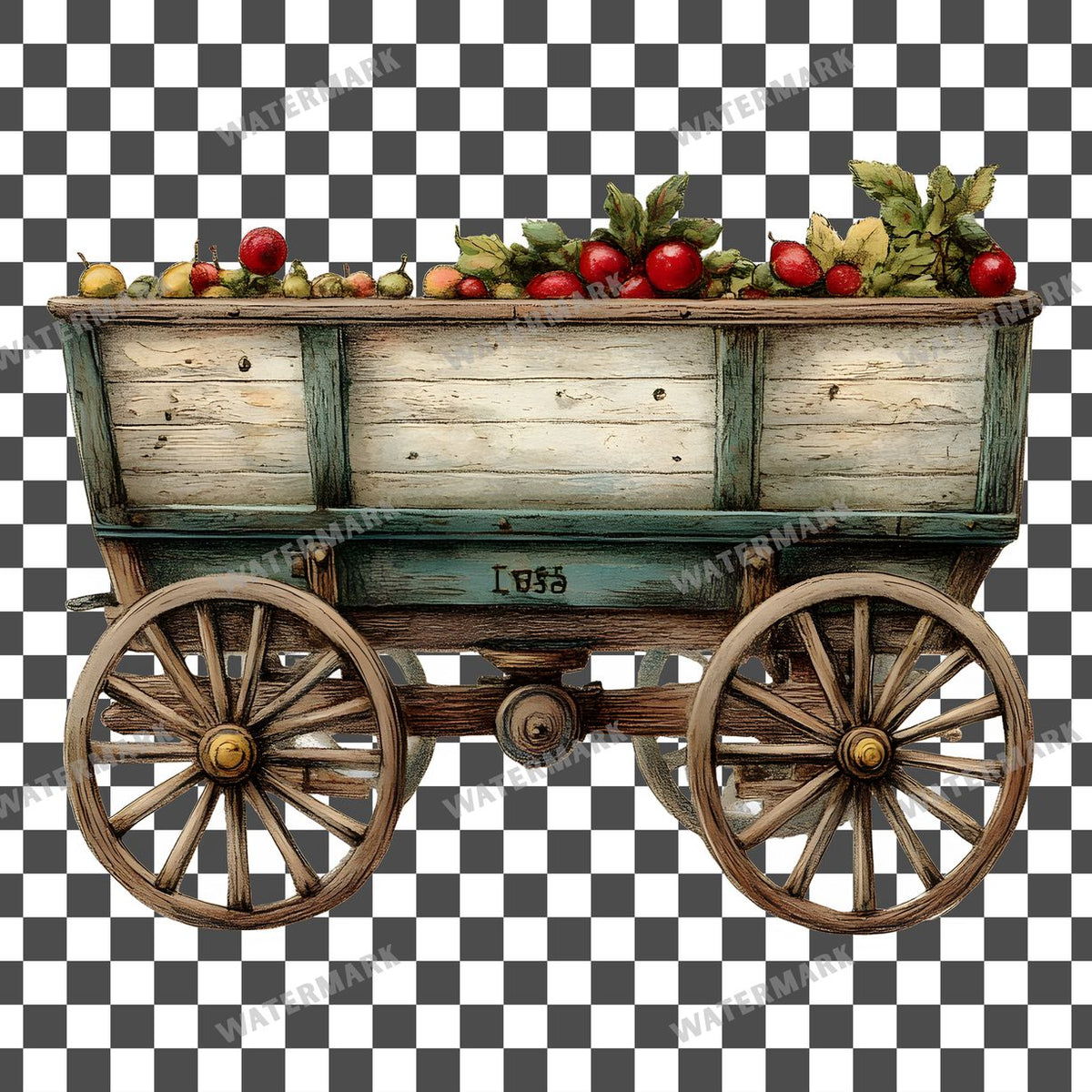 Wooden Rockin Vintage Style Clipart Pngs