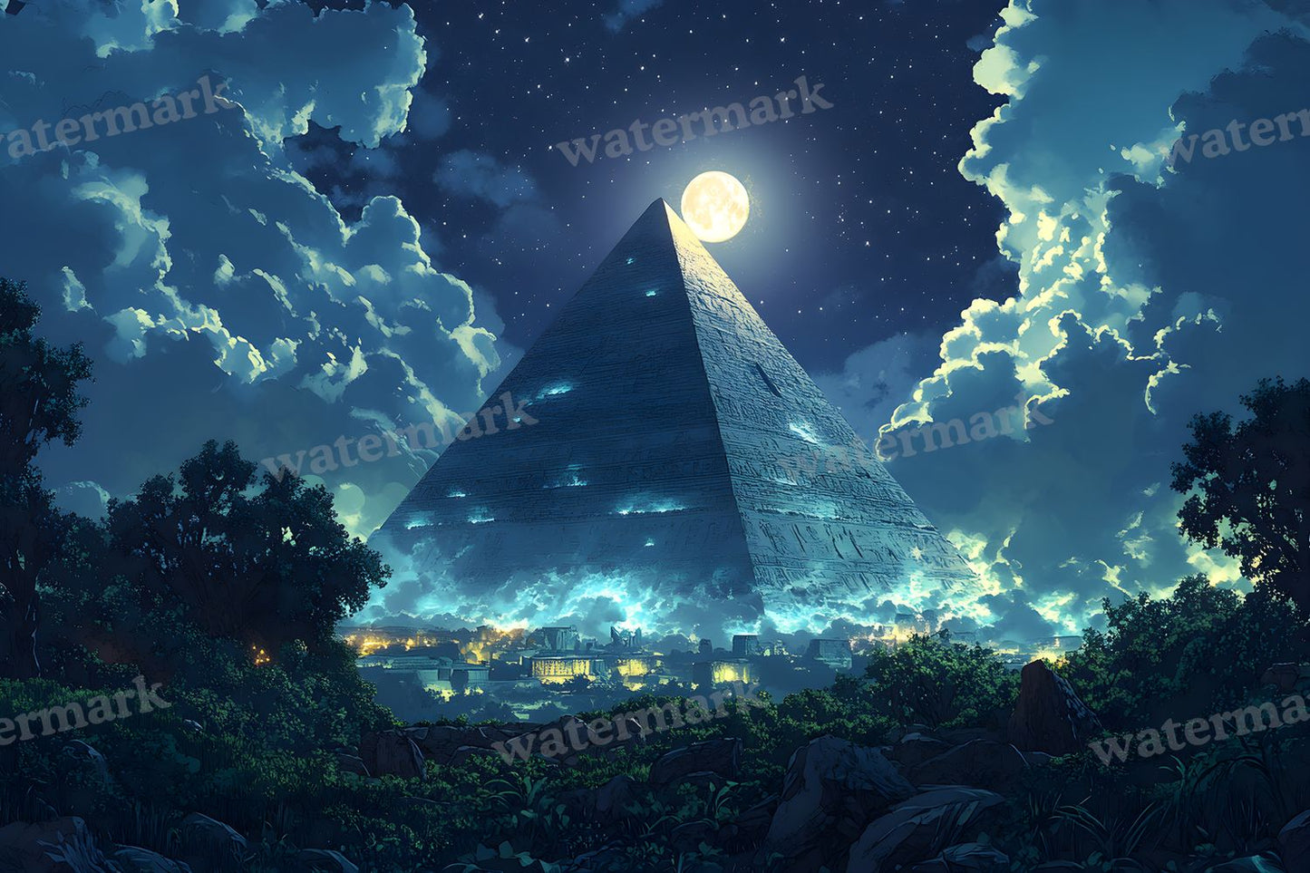 Ancient Egyptian Night Backdrop Images