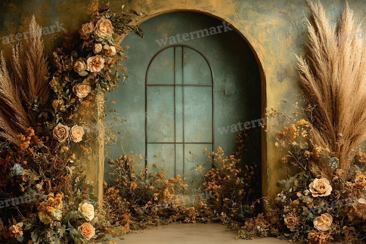 Boho Olive Arch Backdrop Images