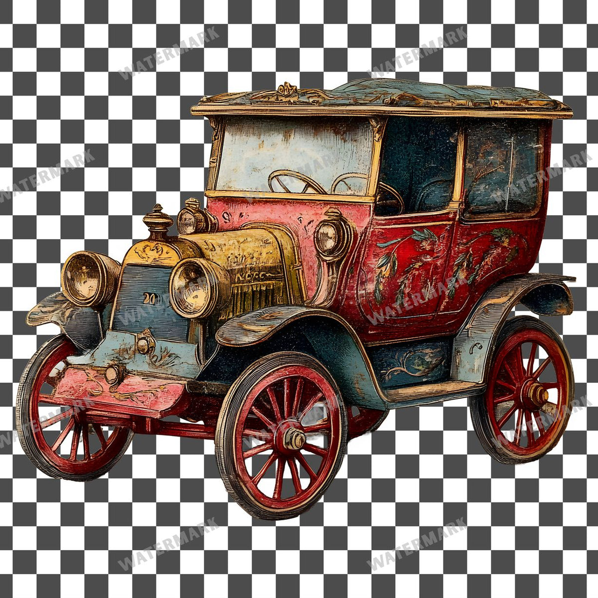 Wooden Rockin Vintage Style Clipart Pngs