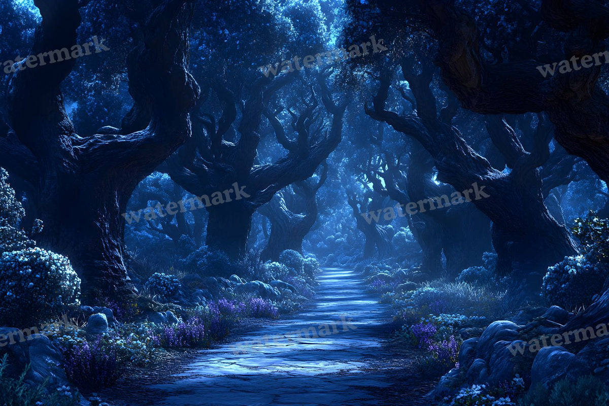 Spooky Forest digital photo backdrop for photo editing, preview 103