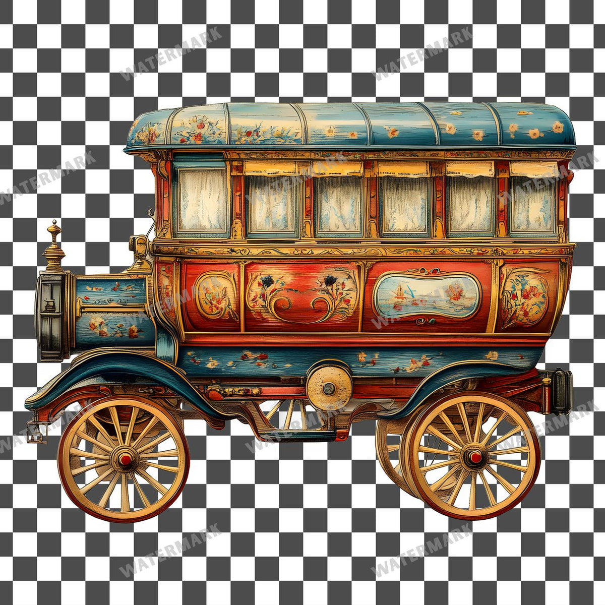 Wooden Rockin Vintage Style Clipart Pngs