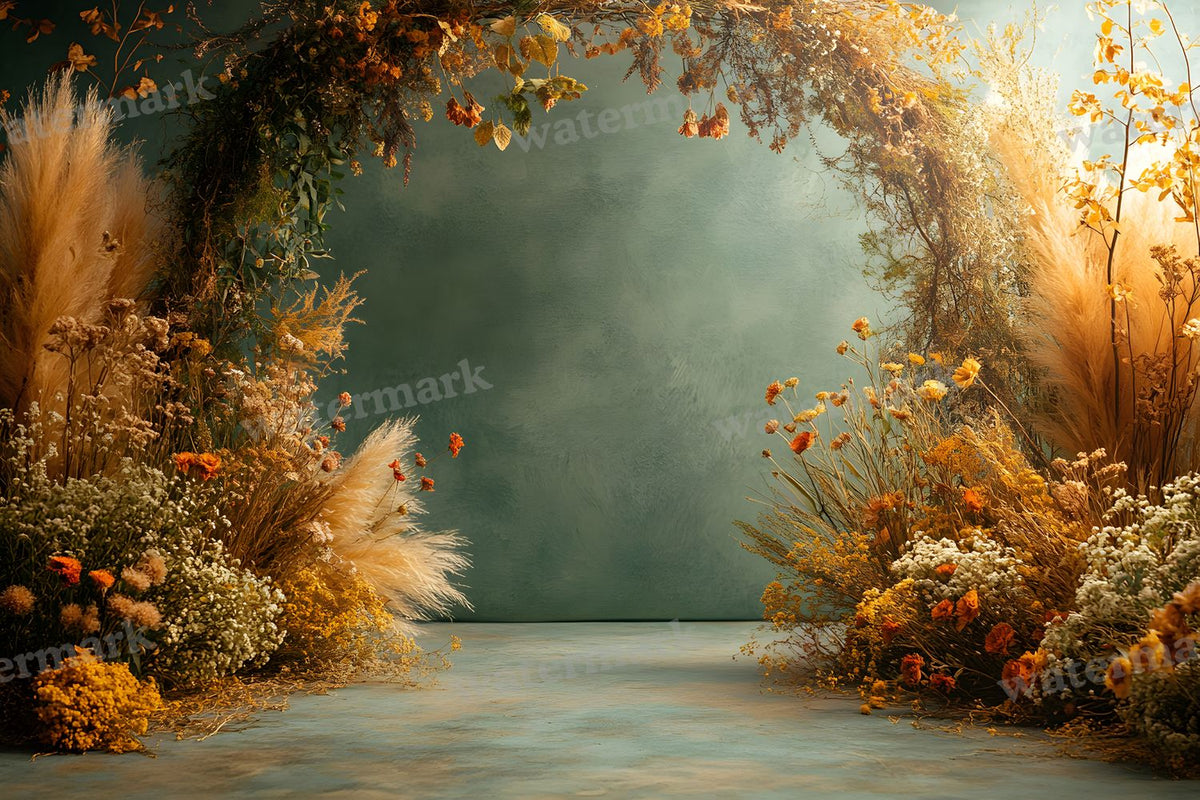 Boho Olive Arch Backdrop Images