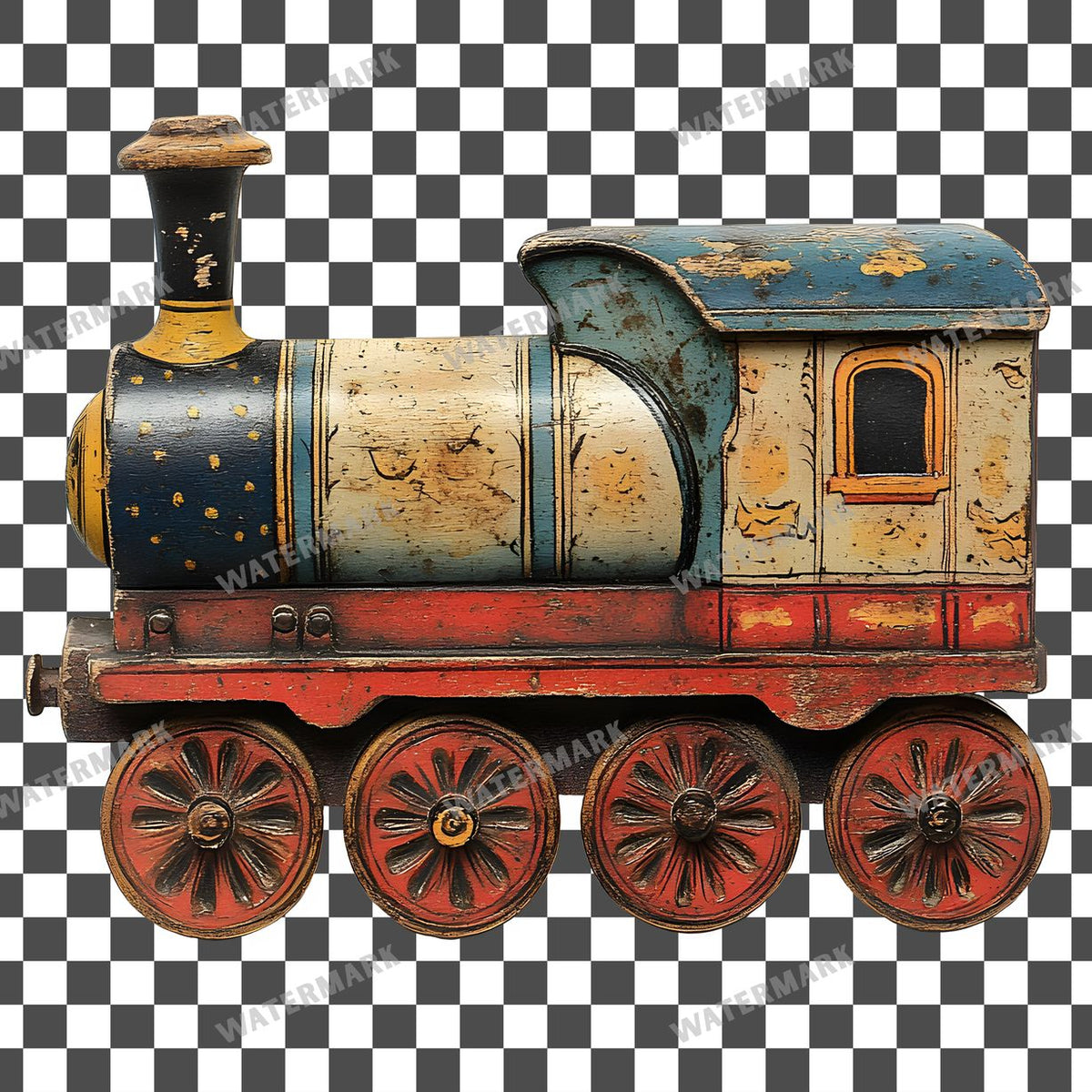 Wooden Rockin Vintage Style Clipart Pngs