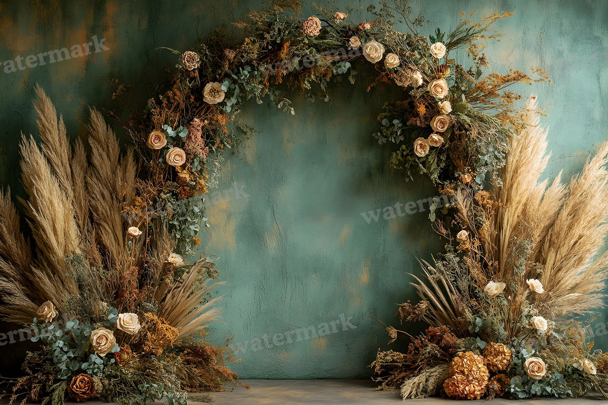 Boho Olive Arch Backdrop Images