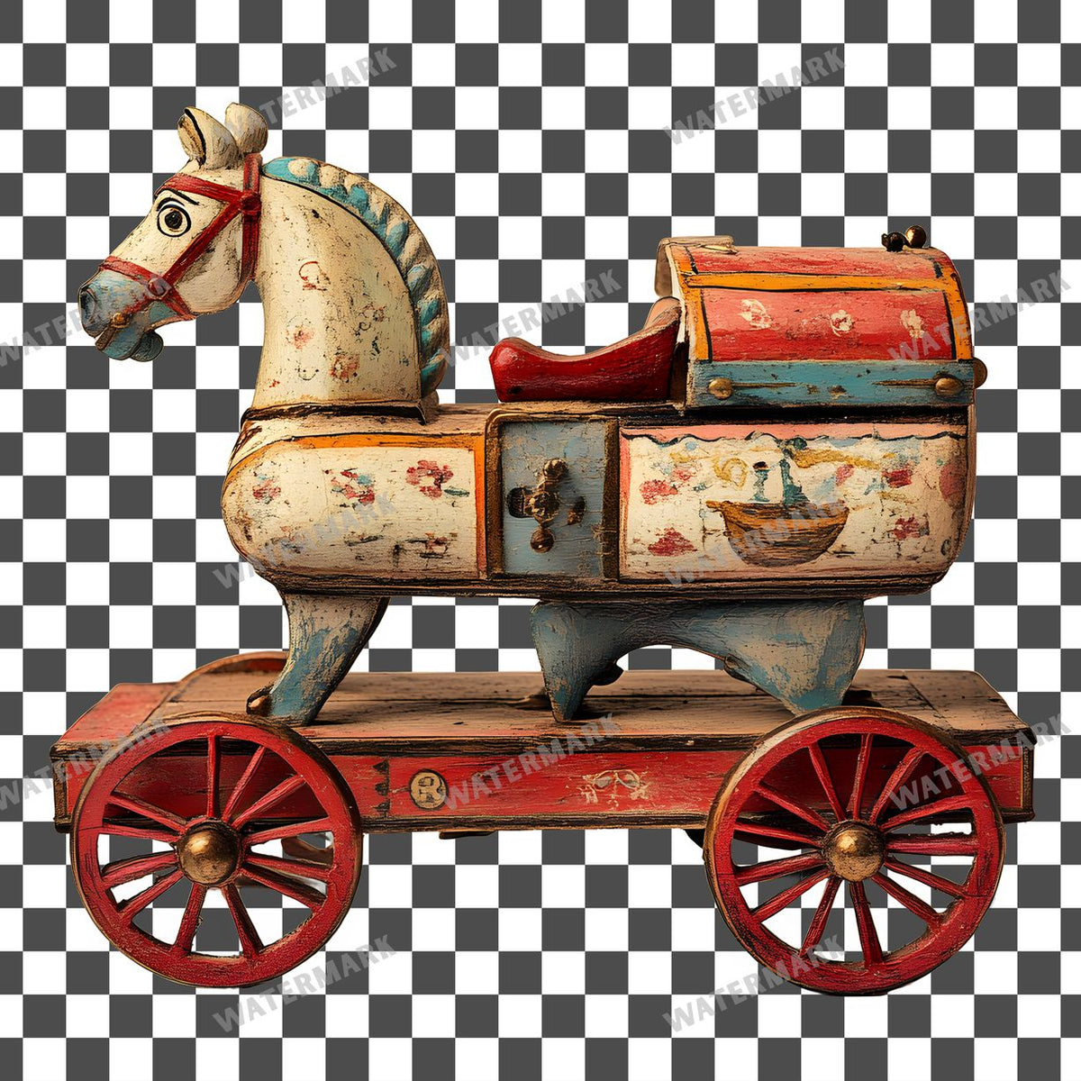 Wooden Rockin Vintage Style Clipart Pngs