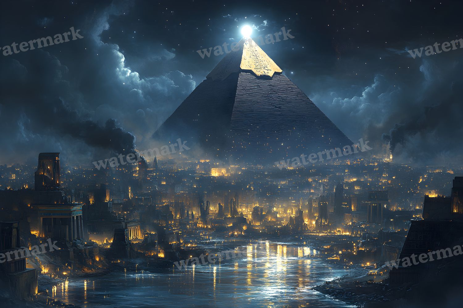 Ancient Egyptian Night Backdrop Images