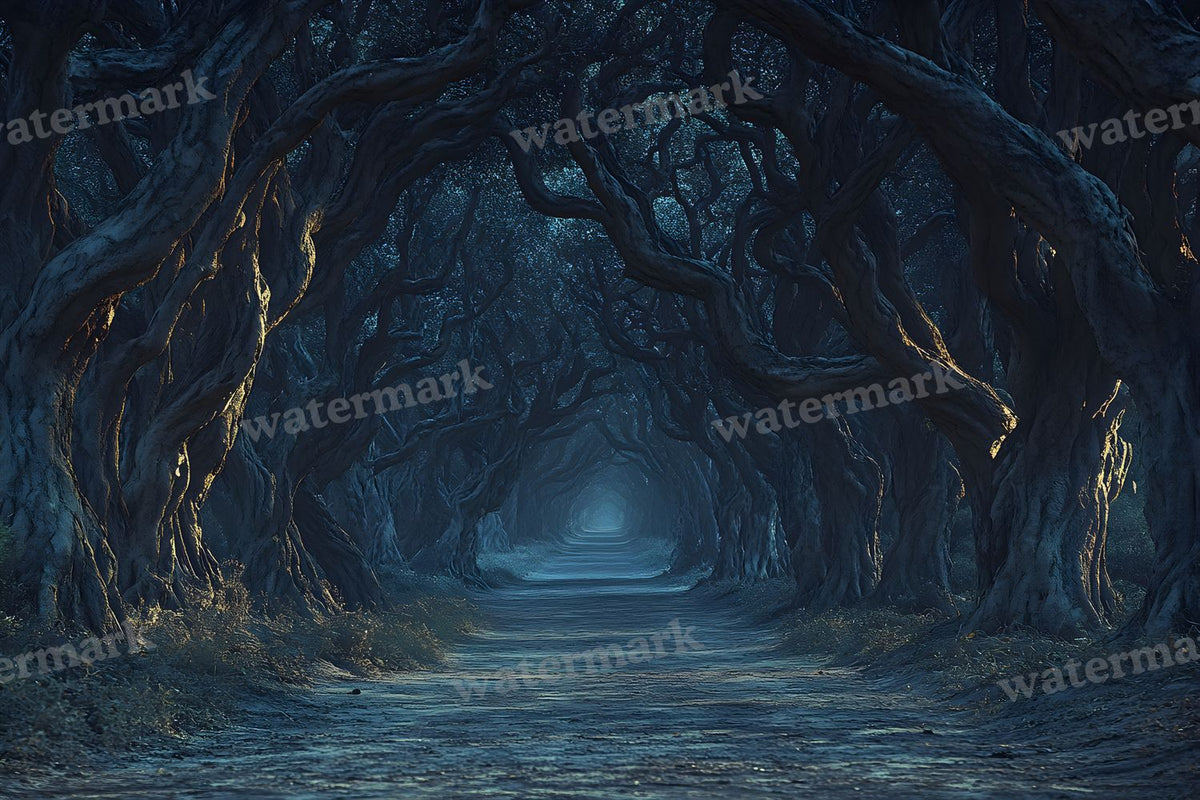 Spooky Forest digital photo backdrop for photo editing, preview 108