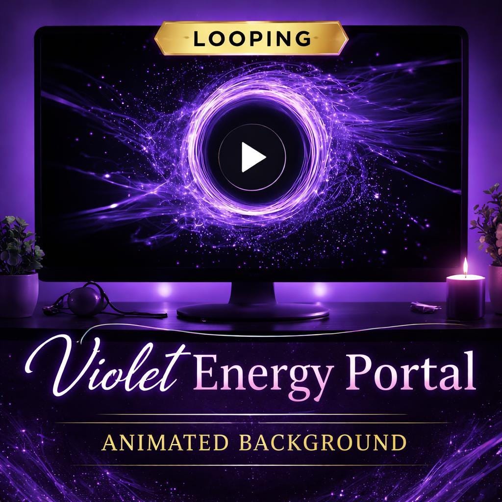 Purple Energy Vortex Loop Animation | Abstract seamless background | Animated video loop for video editing and motion design