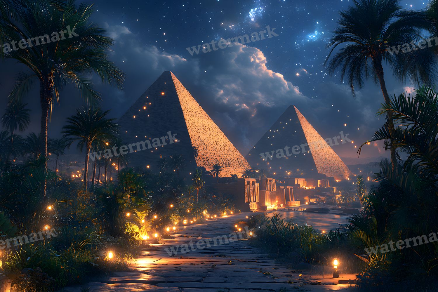 Ancient Egyptian Night Backdrop Images