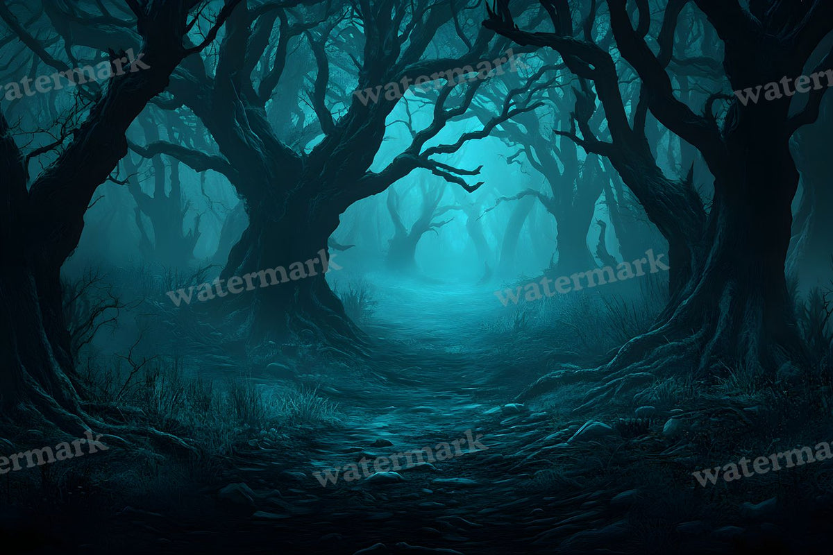 Spooky Forest digital photo backdrop for photo editing, preview 109