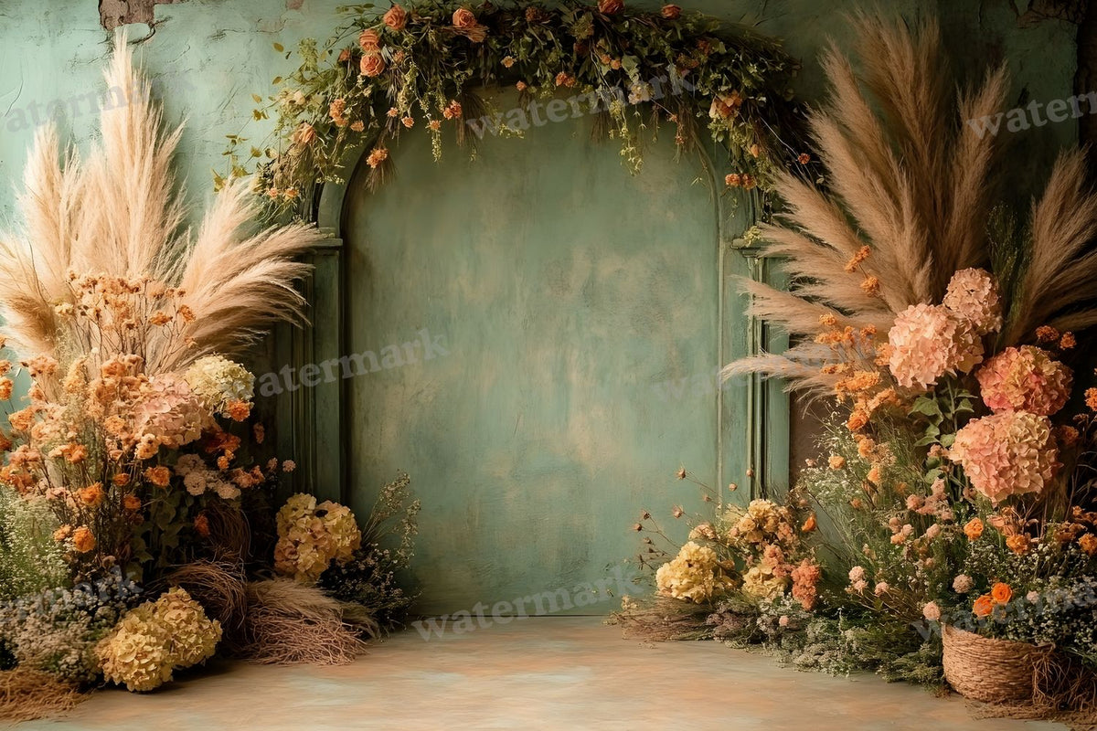 Boho Olive Arch Backdrop Images