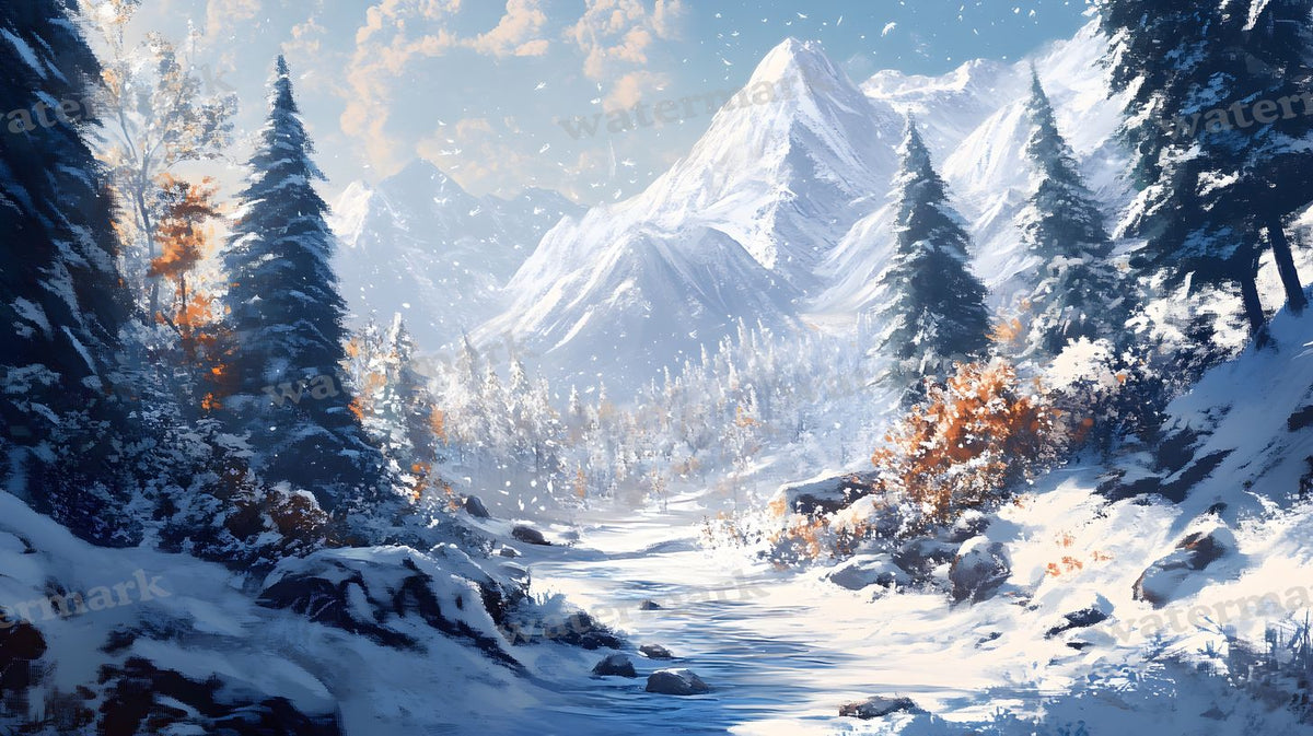 Winter Snow Backdrop Images