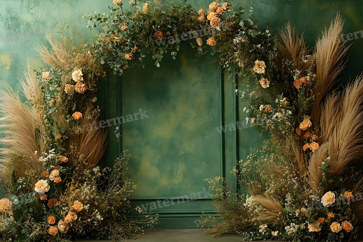 Boho Olive Arch Backdrop Images
