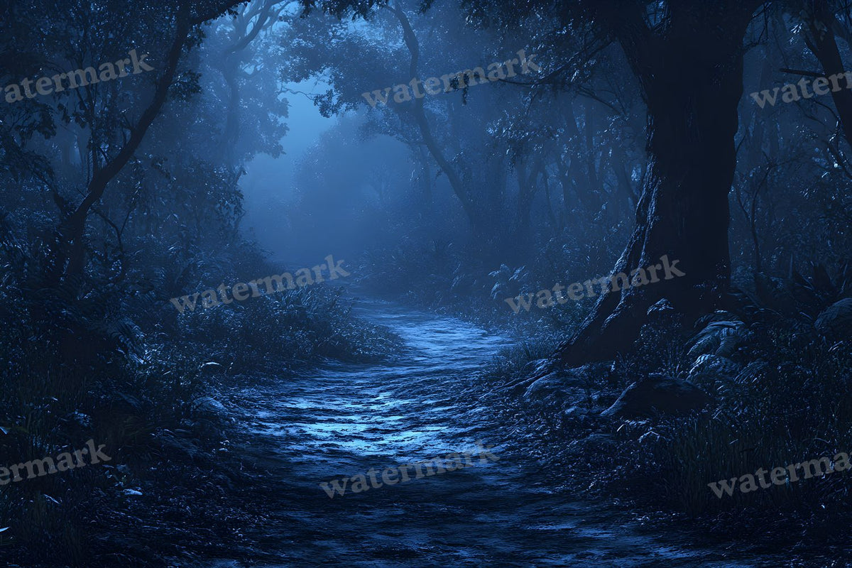 Spooky Forest digital photo backdrop for photo editing, preview 112
