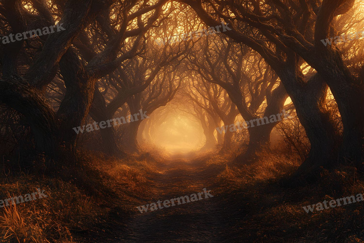Spooky Forest digital photo backdrop for photo editing, preview 112