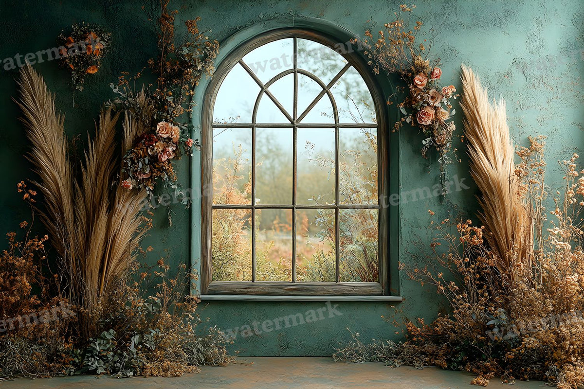 Boho Olive Arch Backdrop Images