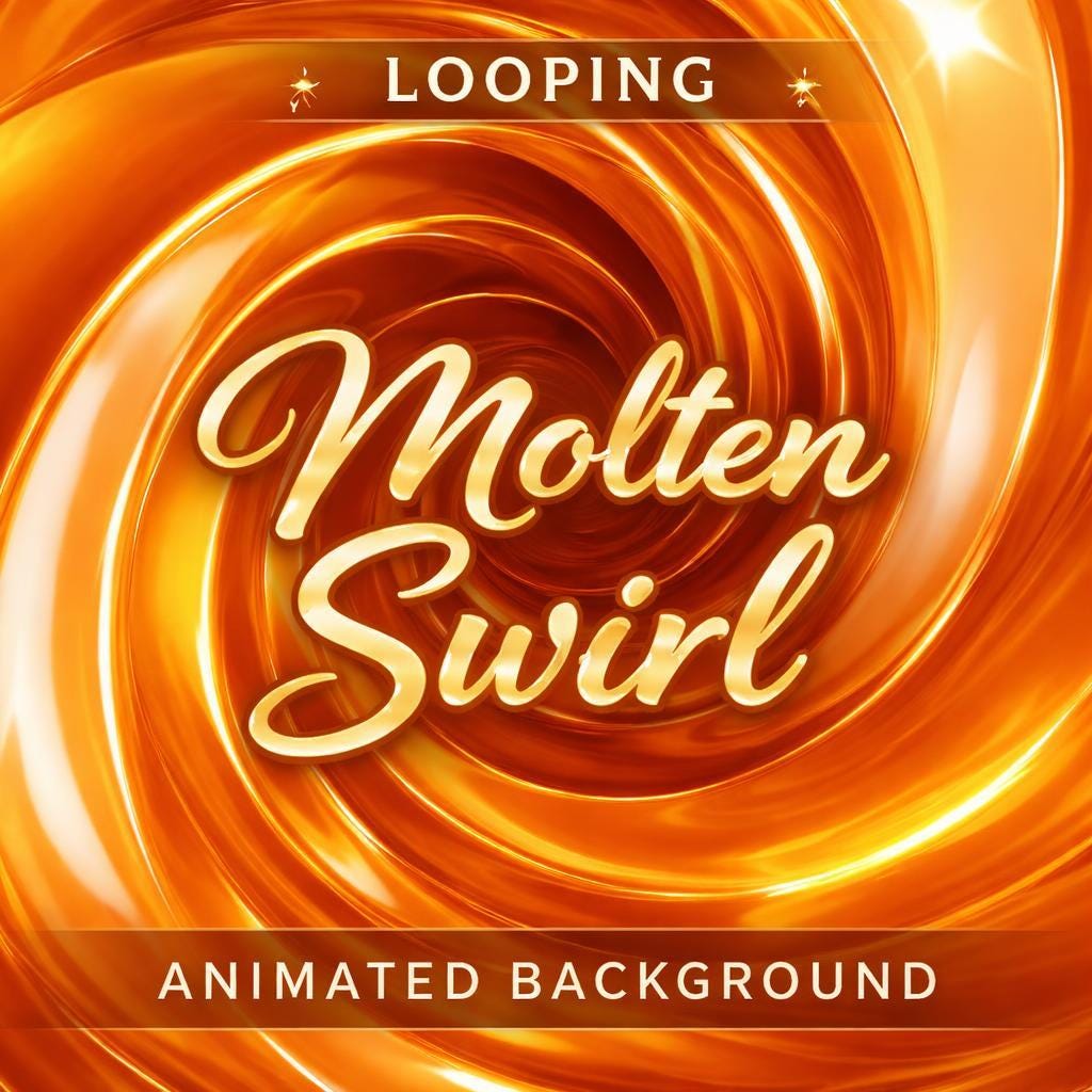 Orange Liquid Swirl Animated Background | Seamless Loop Video | Abstract Orange Video for Edits, VJ, YouTube, Reels, Events