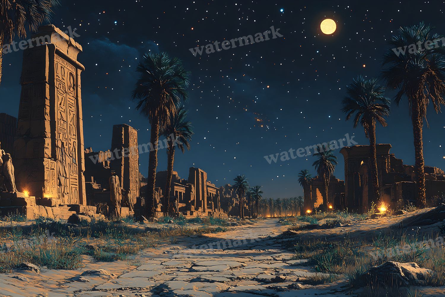 Ancient Egyptian Night Backdrop Images