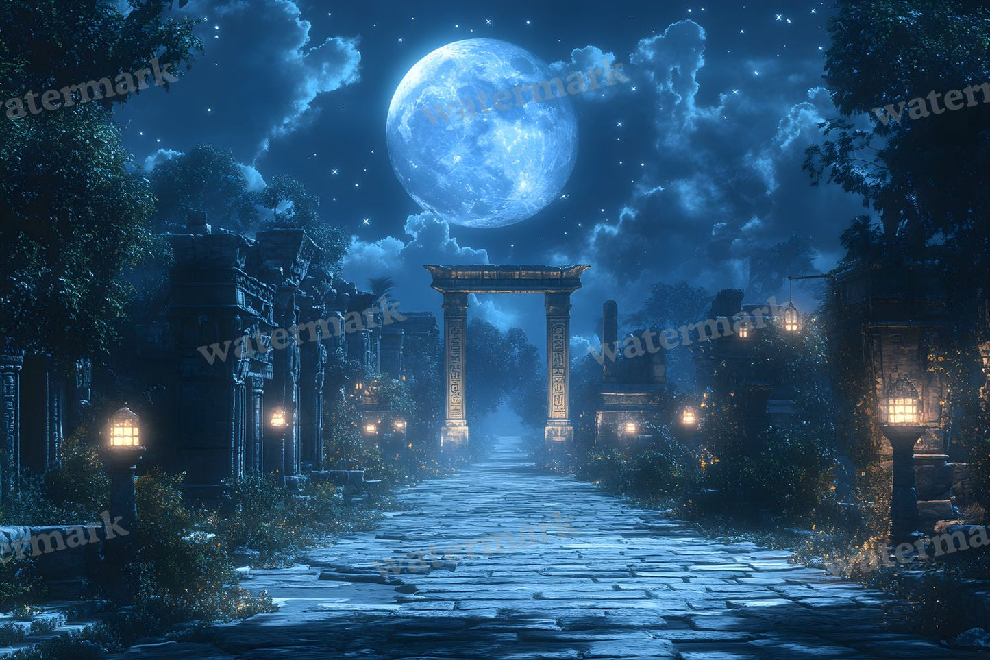 Ancient Egyptian Night Backdrop Images