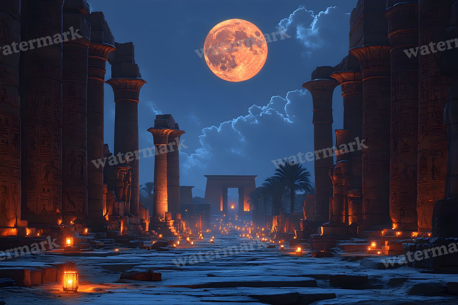 Ancient Egyptian Night Backdrop Images