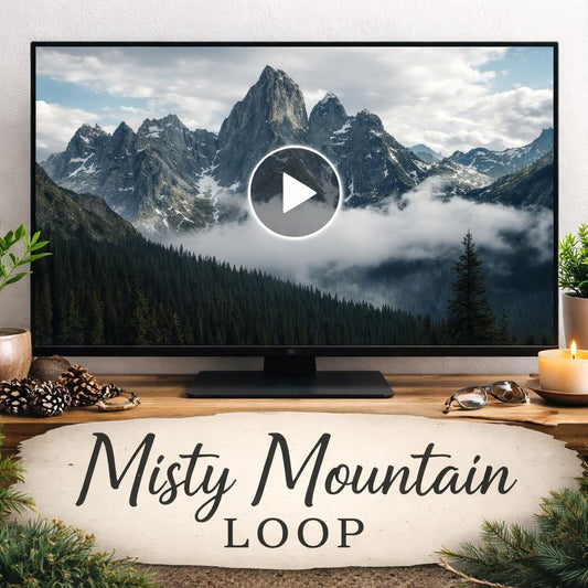 Animated Background Foggy Mountain Loop | Nature Scenic Video Background | Seamless Looped Landscape for Streams & Videos