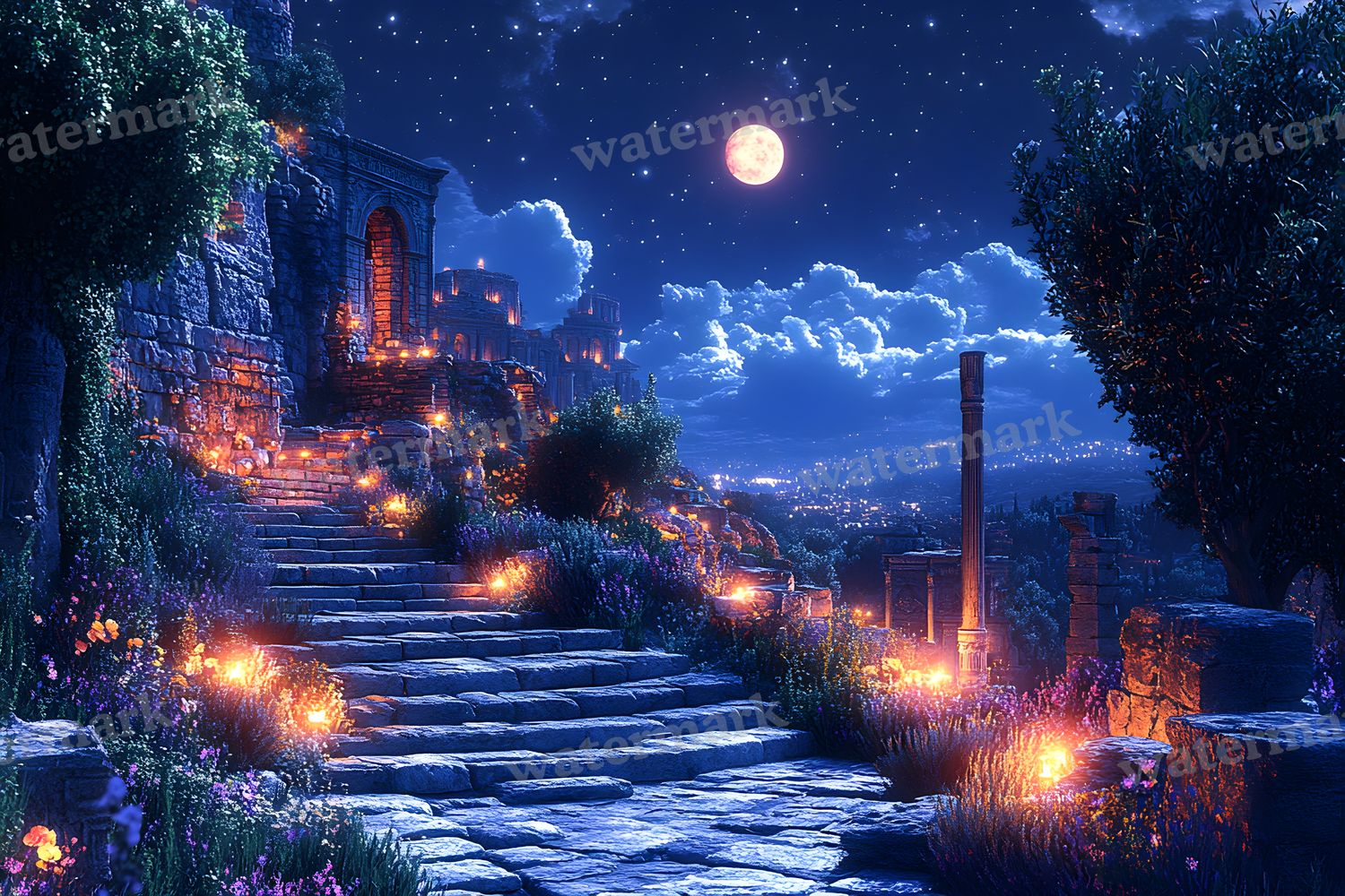 Ancient Roman Night Backdrop Images