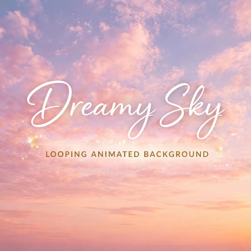 Sunset Pink Cloud Sky looping animated video background, still frame 2