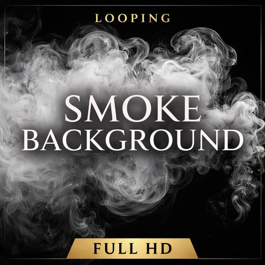 Smoke Background Loop | White Smoke on Black Seamless Video | Animated Looping Background for Edits, Overlays, VJ, Video Projects