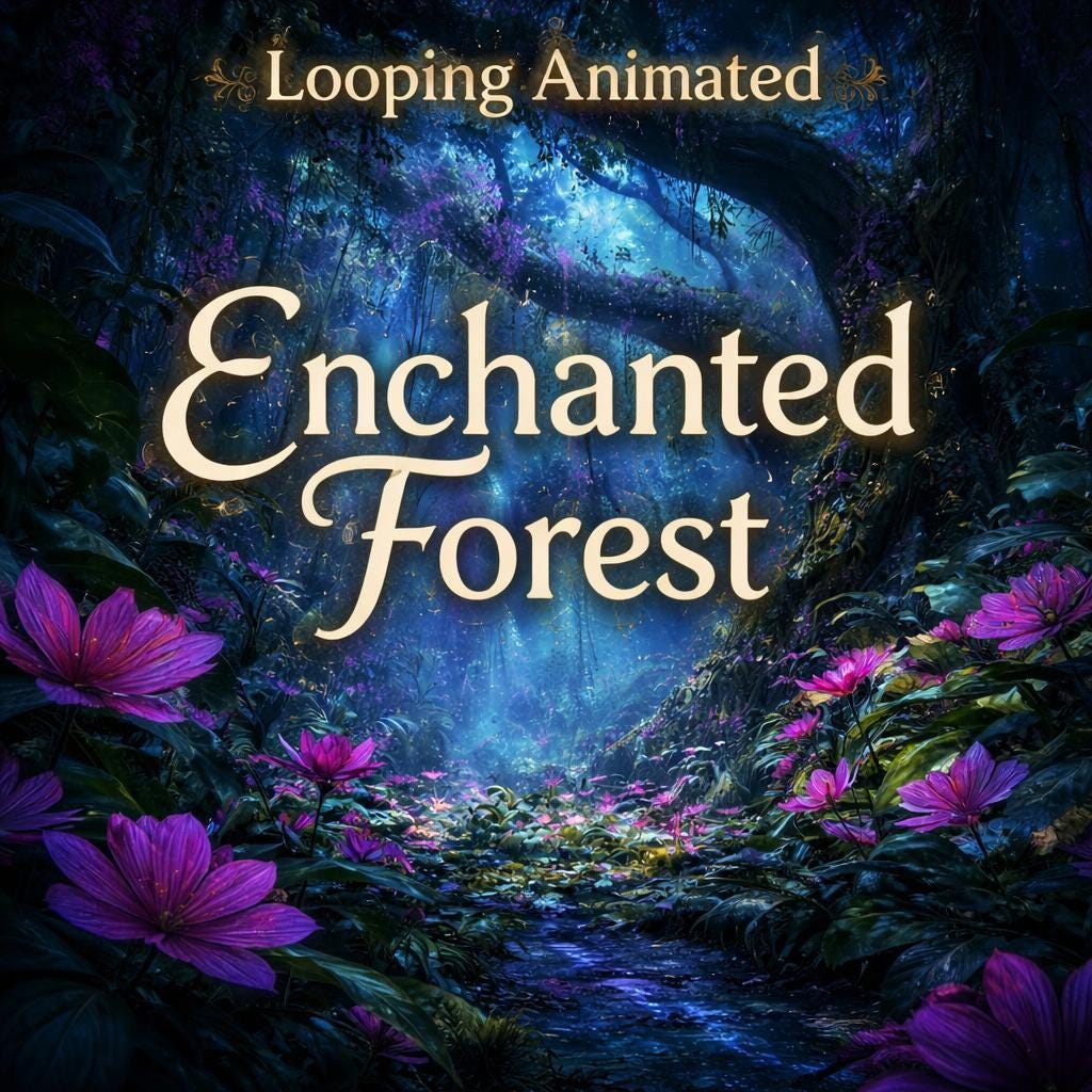 Forest Background Loop | Enchanted Nature Video, Seamless Motion Background | Cozy Ambience, Looped Video for Streaming & Scenes
