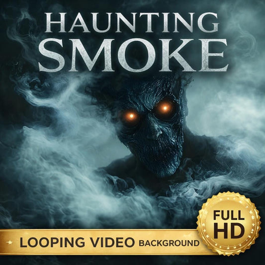Haunted Skull Smoke Loop Video | Spooky animated background, dark aesthetic, haunted video | Halloween overlay, streaming, VJ vis
