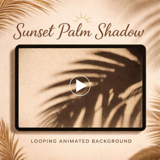 Palm Leaf Shadow Loop Video | Neutral Textures Background | Animated Digital Backdrop for Screens, Promos, and Social Media