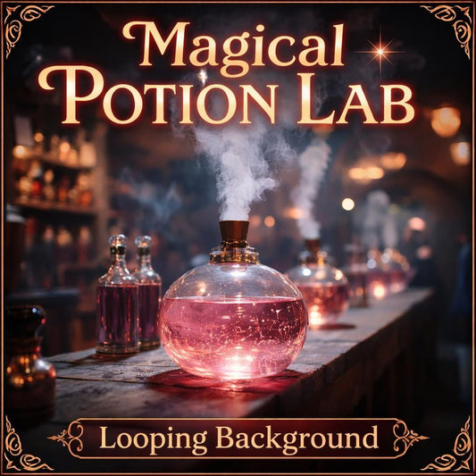 Witchy background loop | Potion lab animated video, seamless loop | Fantasy magic video background for streams, VJ, overlays