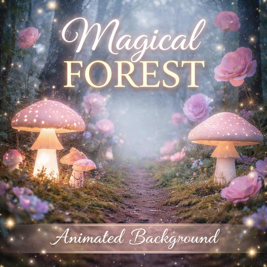 Fairy Forest Mushroom Loop Animation | Cozy Nature Background, Seamless Forest Video | Animated Screen for Ambience