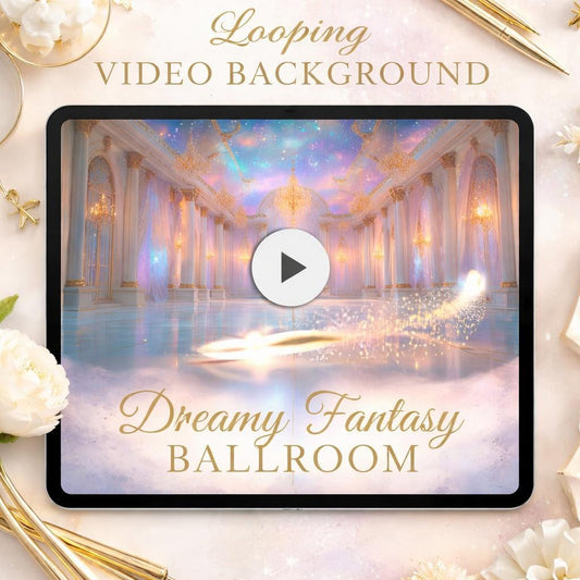 Animated Background Loop | Enchanted Palace Sparkle Video | Seamless Loop Video Background for Fantasy & Magic Scenes