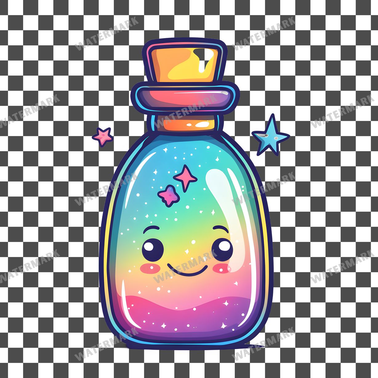Apothecary Bottle Kawaii Style Clipart Pngs