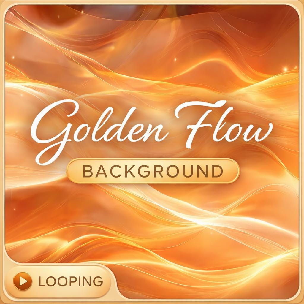 Golden Abstract Wave Loop Video | Seamless Animated Background | Calming Ocean Vibes | Golden Video for Streaming, VJ, Social Med