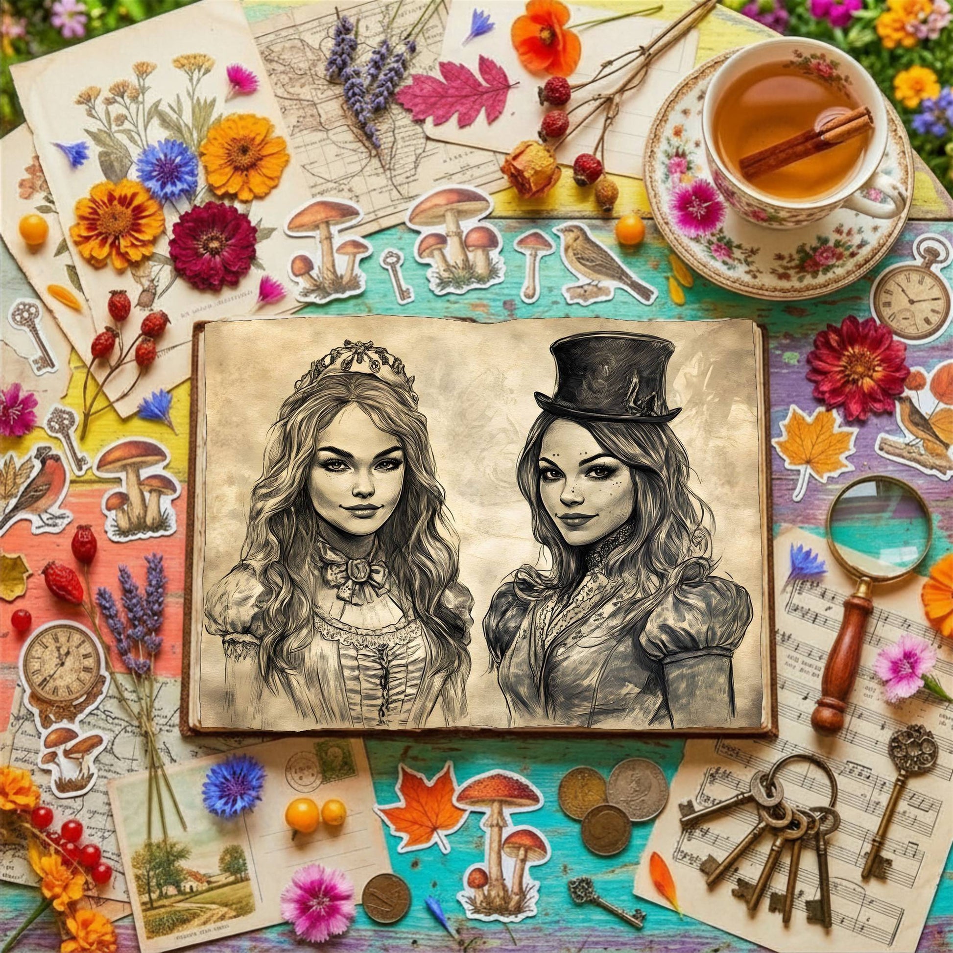 Alice In Wonderland Digital Papers