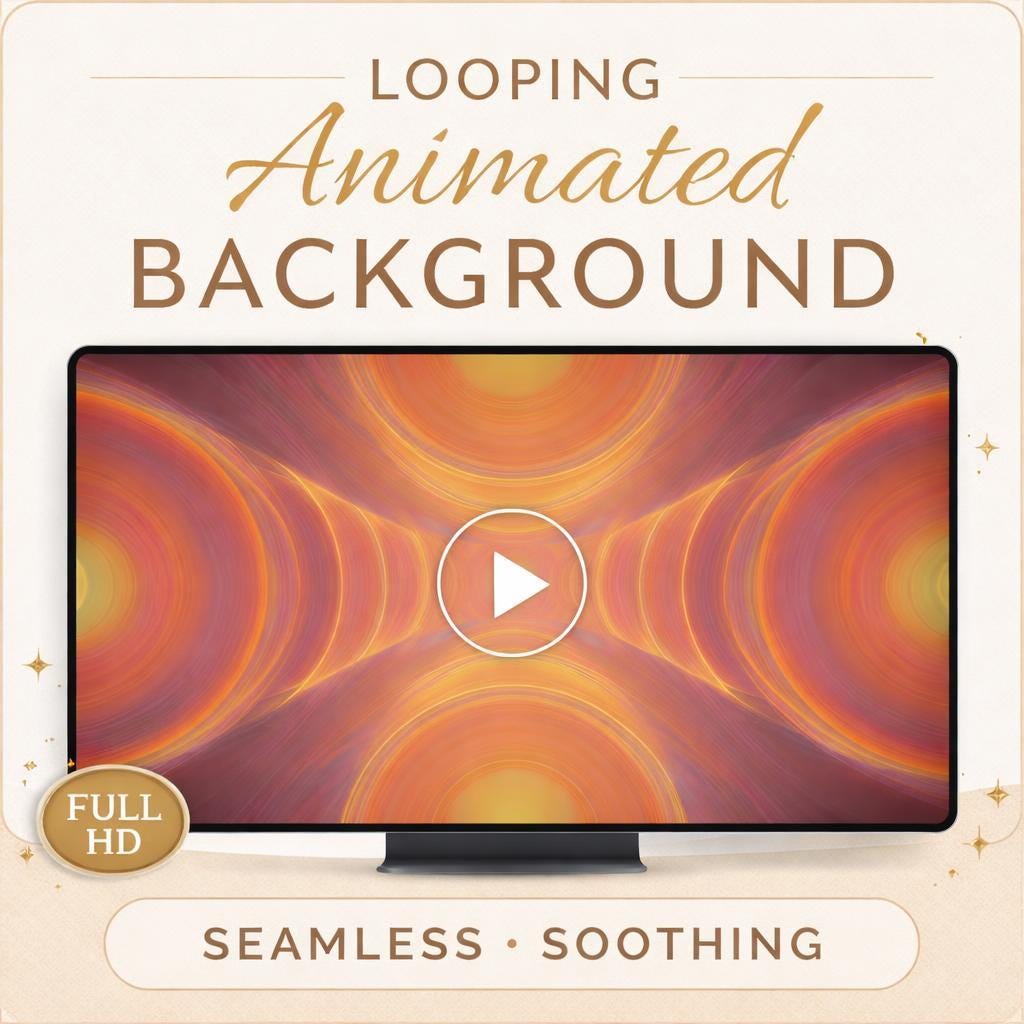 Animated Background Loop | Sunset Tunnel Seamless Video | Abstract Motion Backdrop for Streams, Edits, VJ, Social Media
