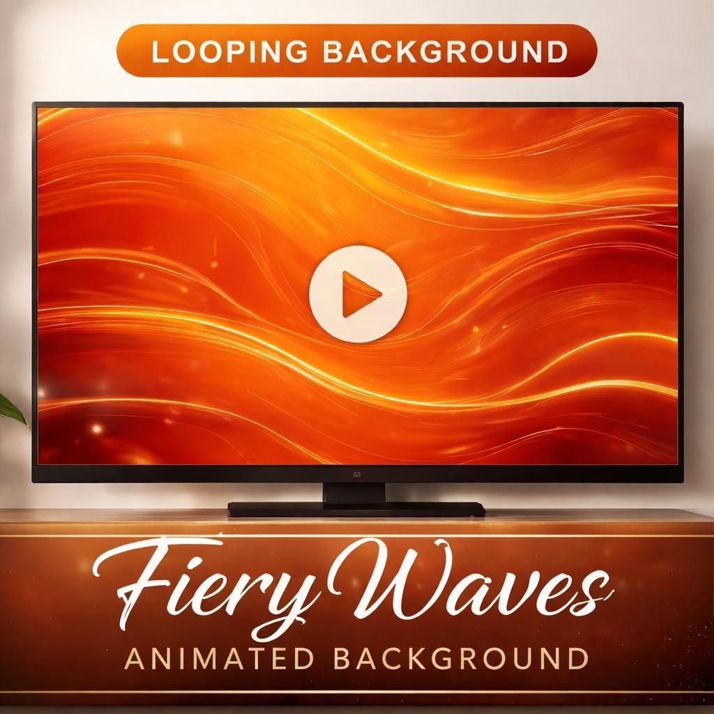 Orange Abstract Wave Loop Video | Seamless animated backdrop | Calming ocean-inspired background for videos and presentations