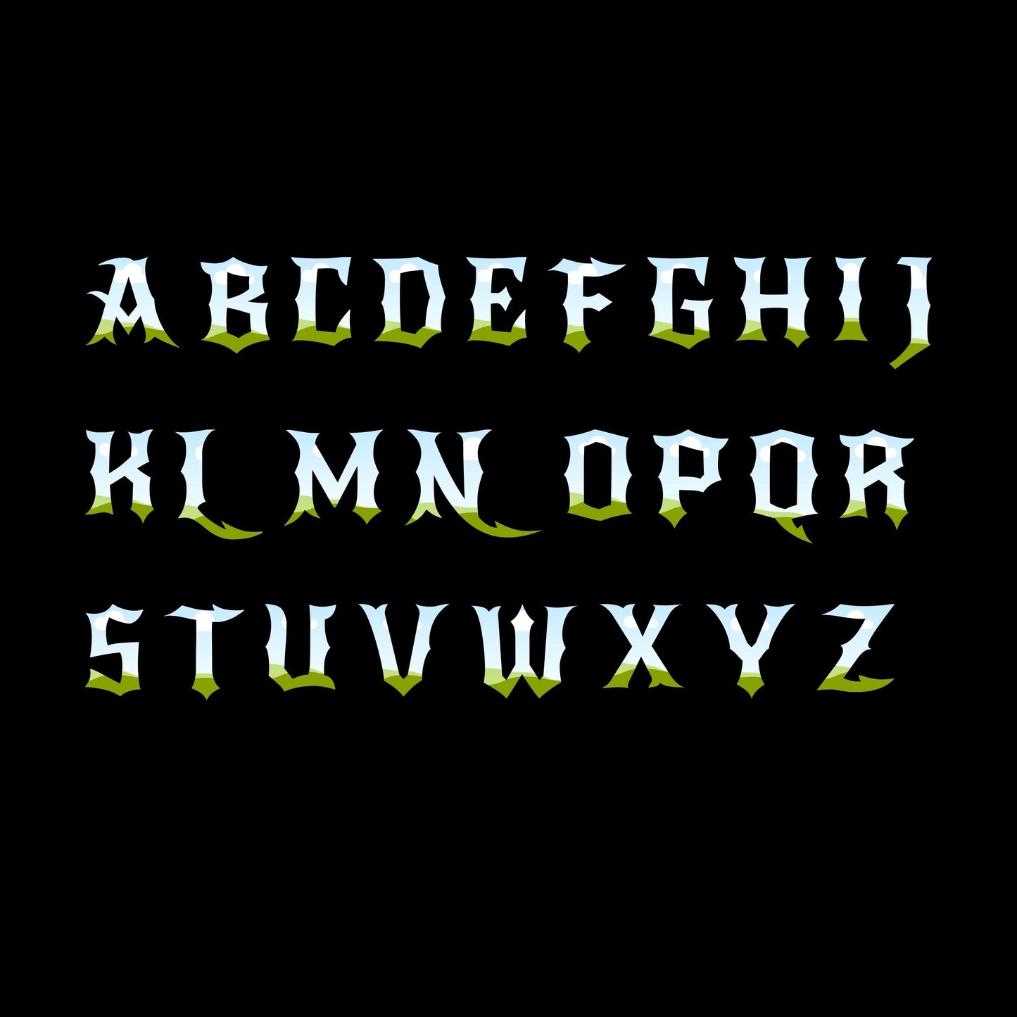 Alphabet Canva Frames - Vintage Tattoo Letters - Drag and Drop Letters Numbers Frames Alphaset Tattoo Alphabet Designs Canva Templates