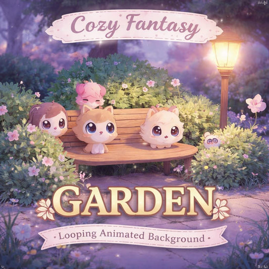 Kawaii Garden Background Loop | Cute animated nature aesthetic | Seamless video for streams, overlays, VTubers, TikTok