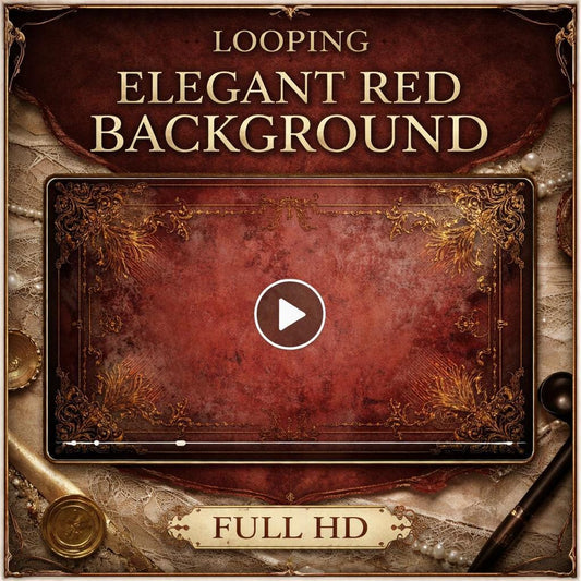 Animated background baroque ornate frame loop | Vintage seamless video | Elegant video background for overlays and reels